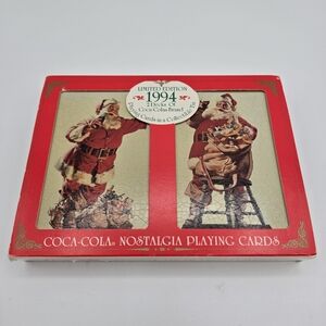 Vintage 1994 Limited Edition Coca Cola Playing Cards 2 Decks Collectible Tin